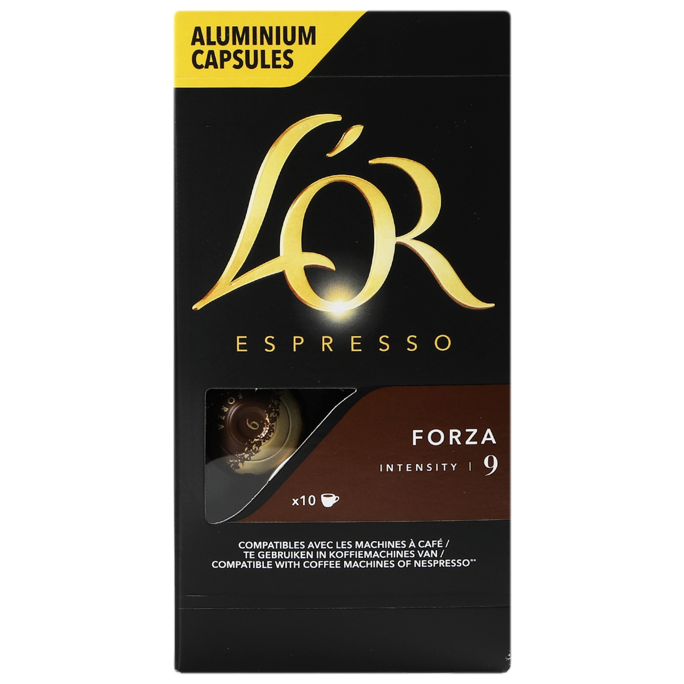Кофе L'OR Espresso Forza натуральный жареный молотый в капсулах 52г
