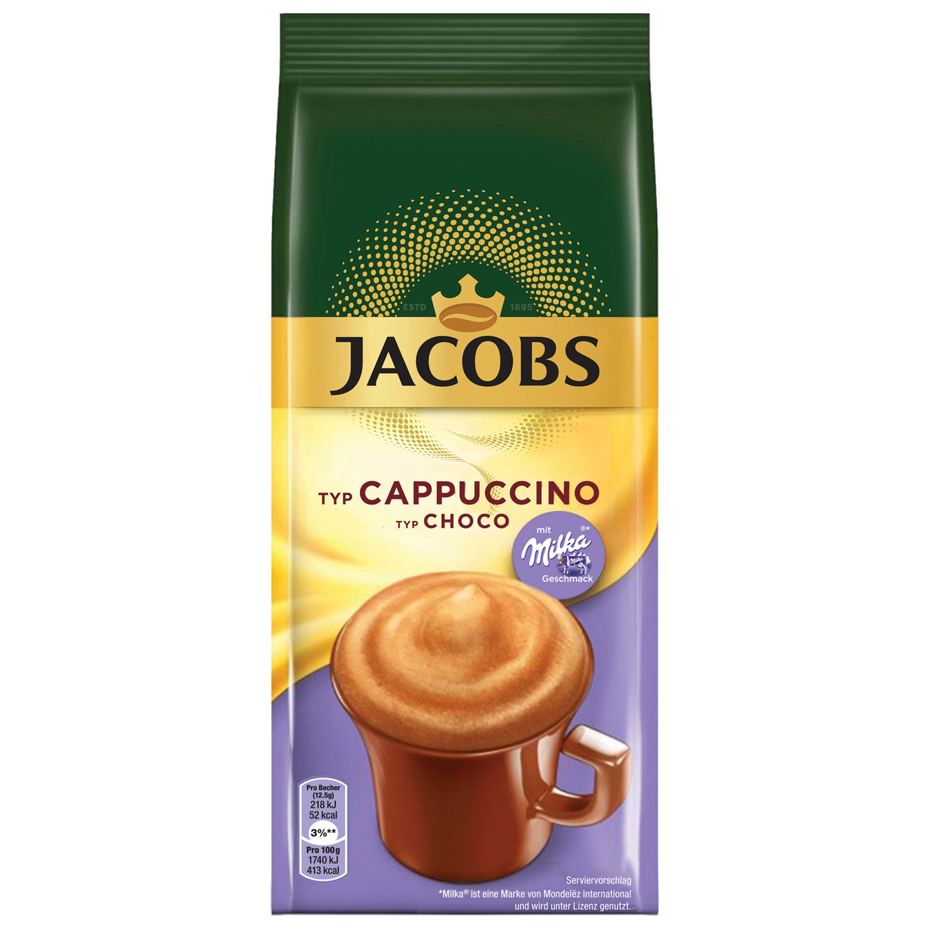 Напиток кофейный растворимый Jacobs Капучино с какао 500г