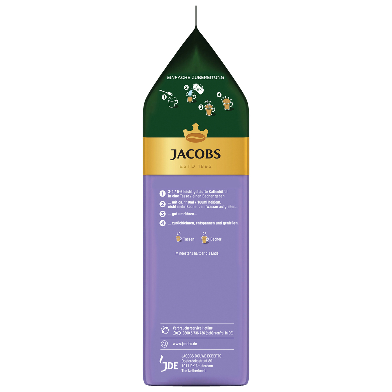 Instant coffee drink Jacobs Cappuccino with the taste of hazelnut and cocoa 500g 3