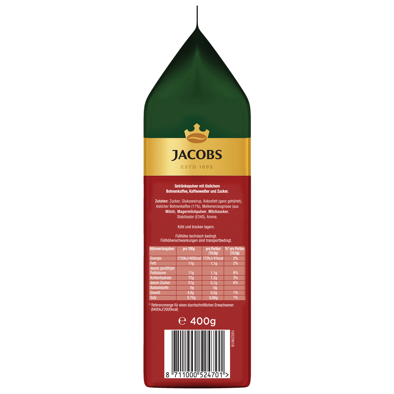Напиток кофейный растворимый Jacobs Капучино 400г 3
