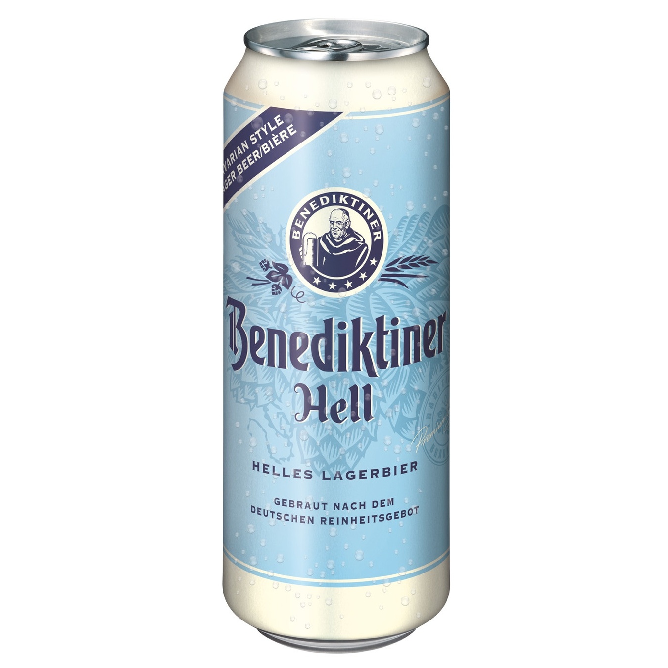 Пиво светлое Benediktiner Hell 5% 0,5л железная банка