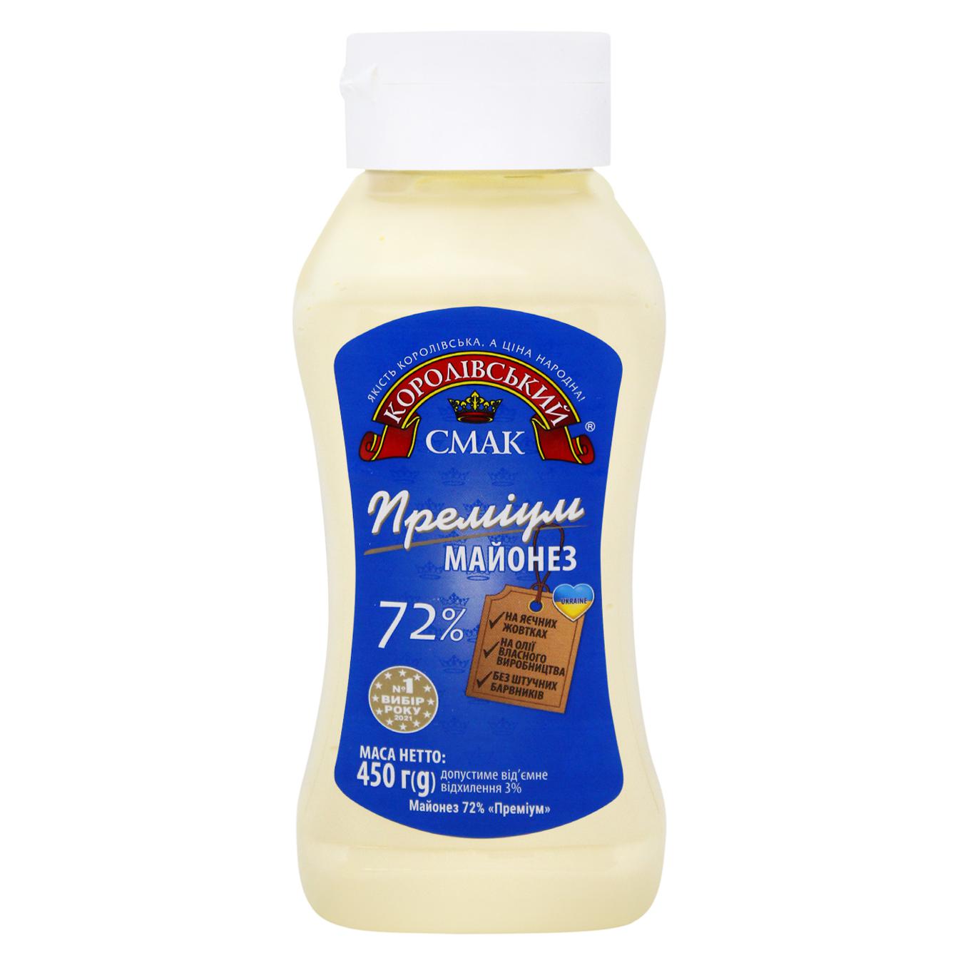 Mayonnaise Premium bottle 72% 450g
