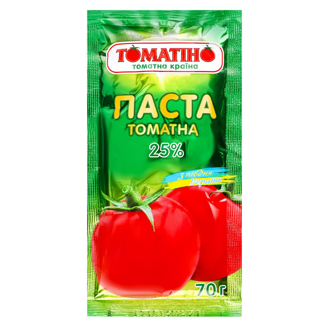 Паста томатна Тomatino 25% м'яка упаковка 70г