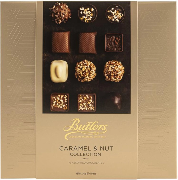 Цукерки Butlers Caramel & Nut Collection шоколадні 240г
