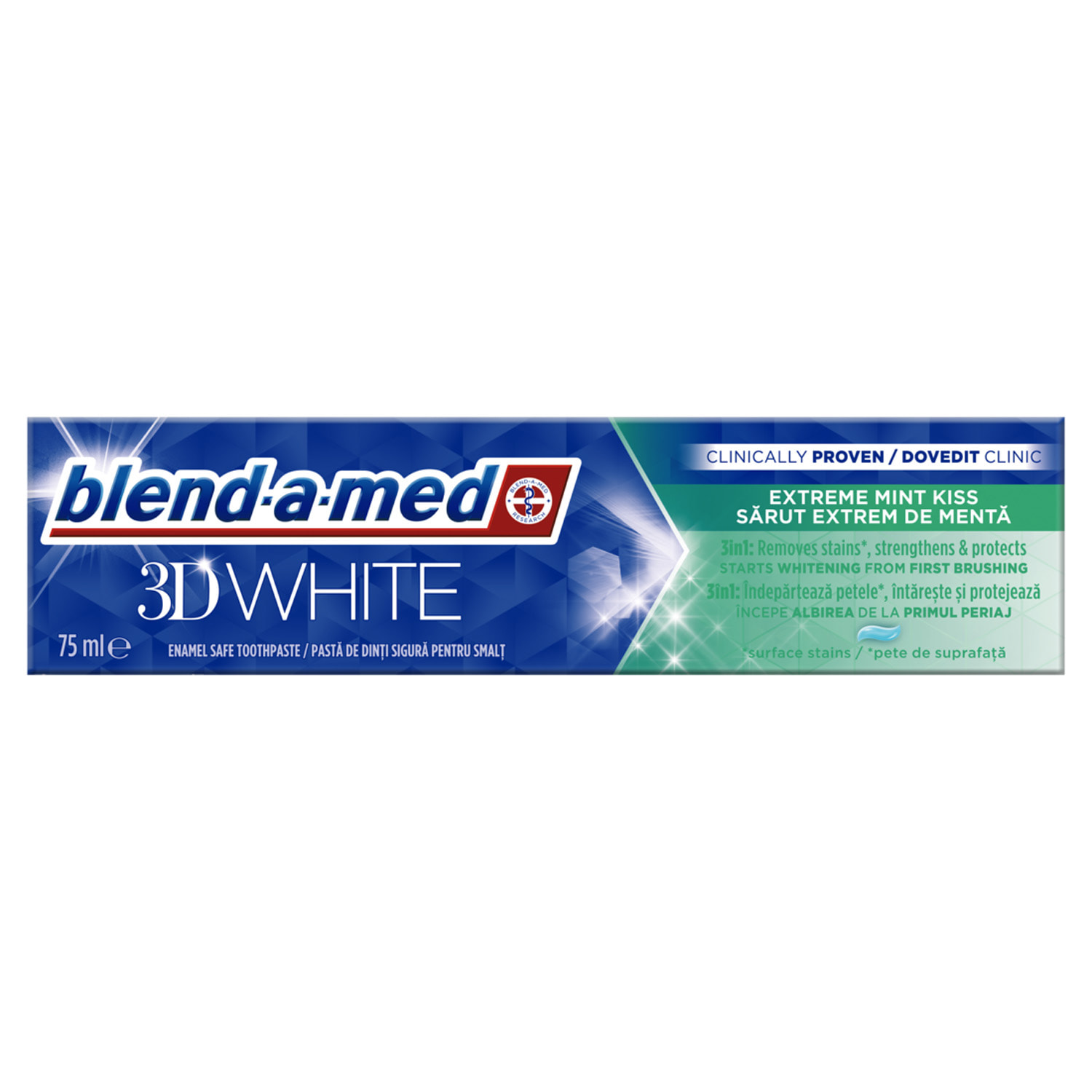 Зубная паста Blend-a-Med 3D White экстремальный мятный поцелуй 75мл
