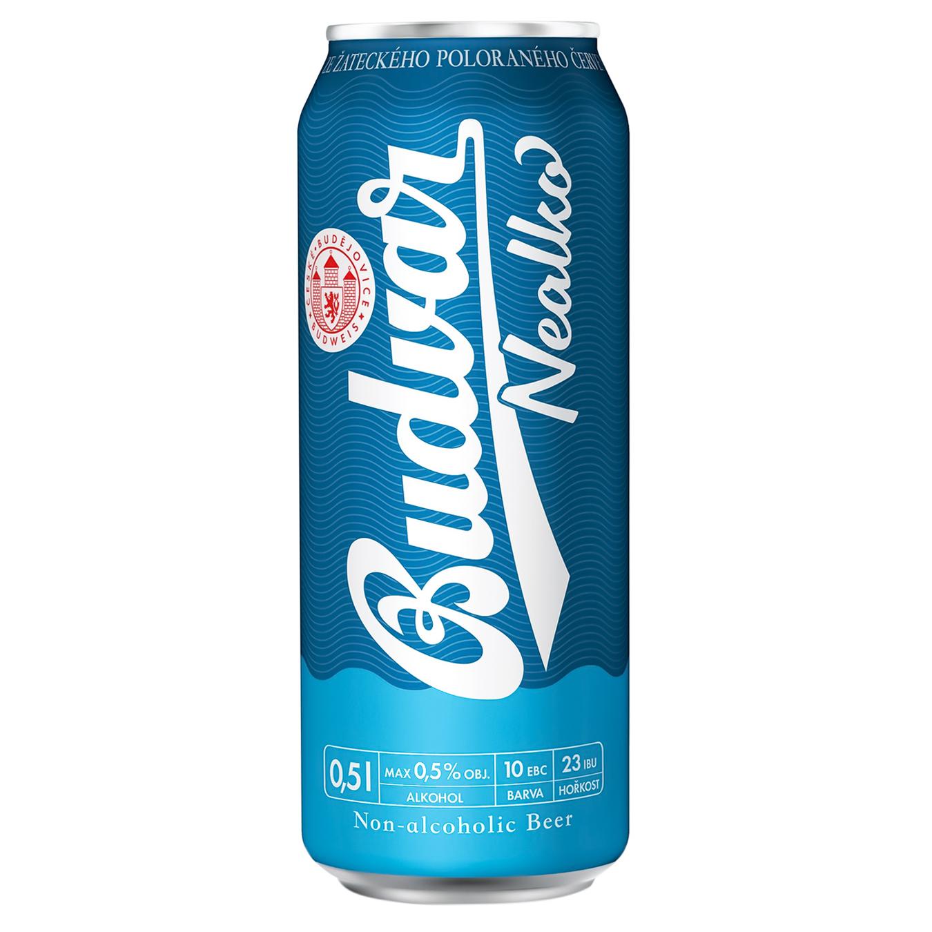 Пиво безалкогольне світле Budweiser 0,5% 0,5л залізна банка