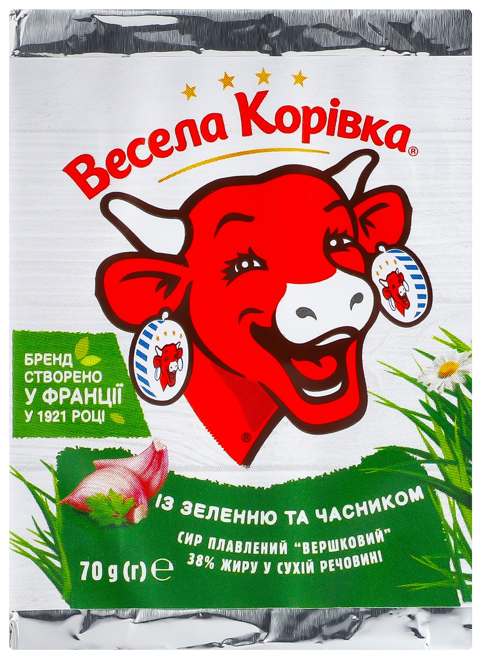 Vesela Korivka Processed Cheese with Herbs and Garlic 38% 70g