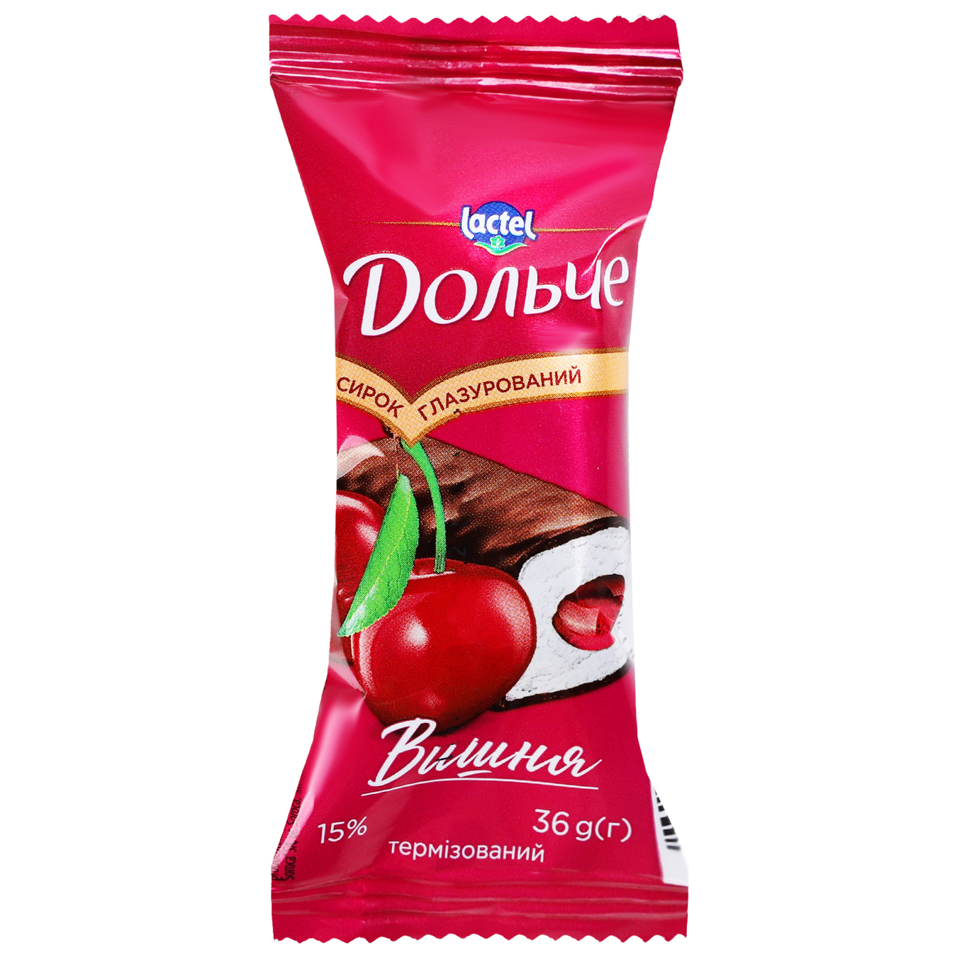Dolce Glazed Curd Snack with Cherry Filling 15% 36g