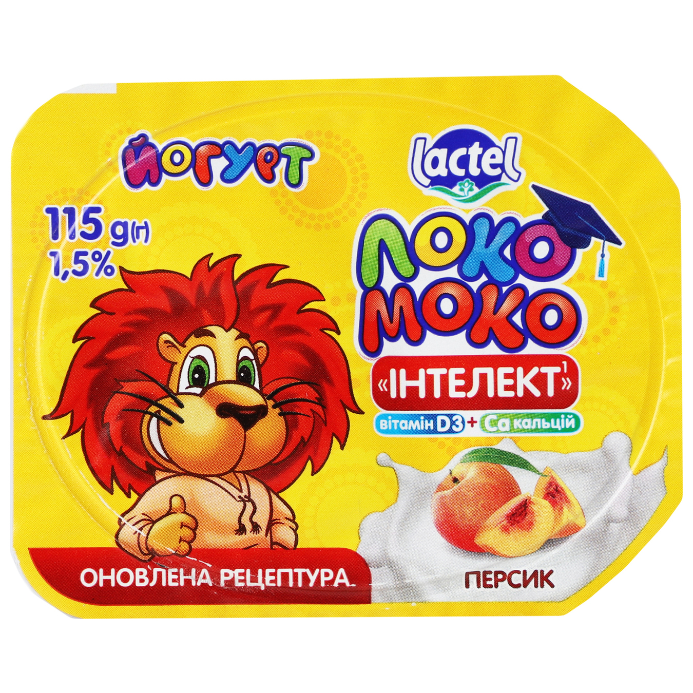 Lactel Loko Moko Peach Flavored Yogurt 1,5% 115g 4