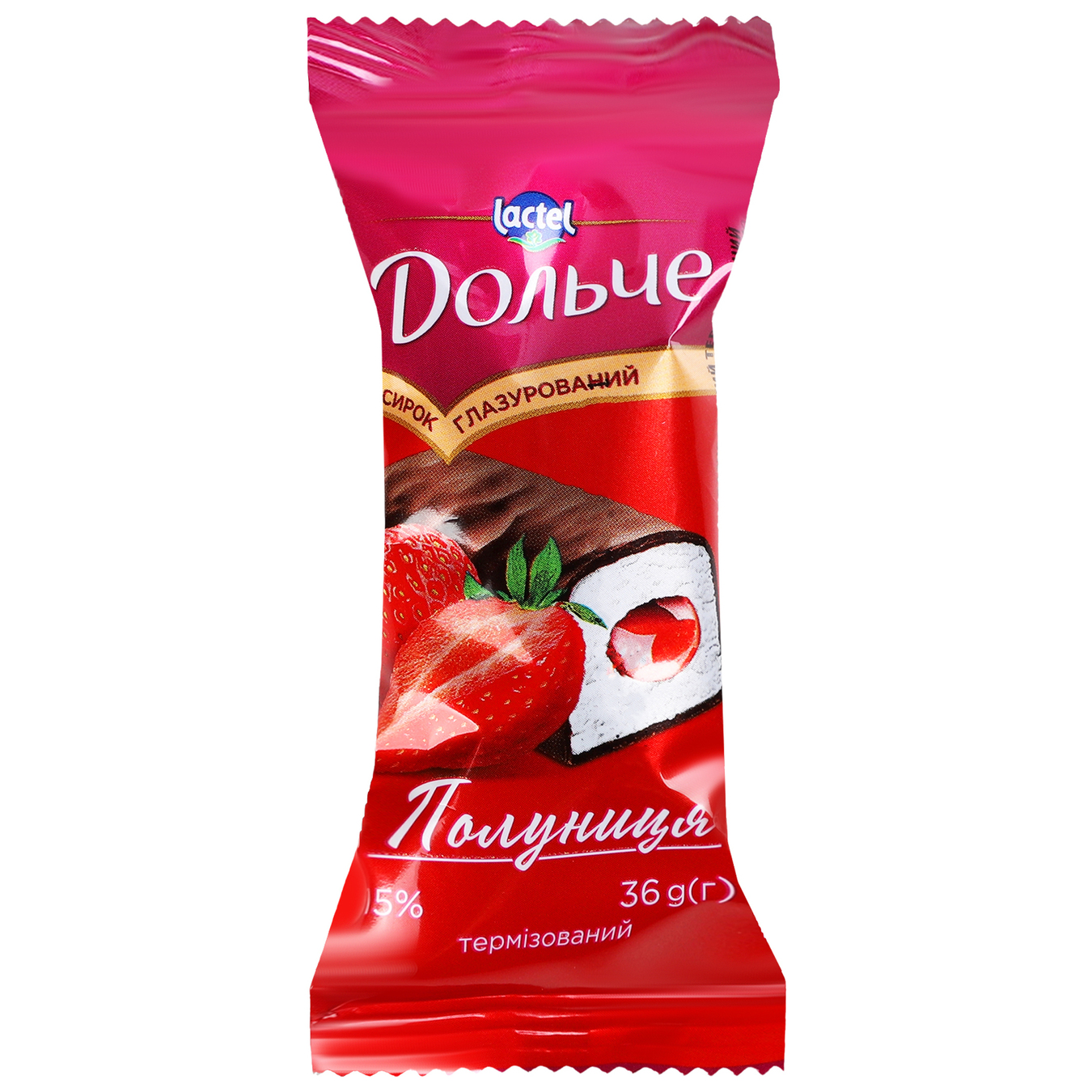 Dolce Glazed Curd Snack with Strawberry Filling 15% 36g