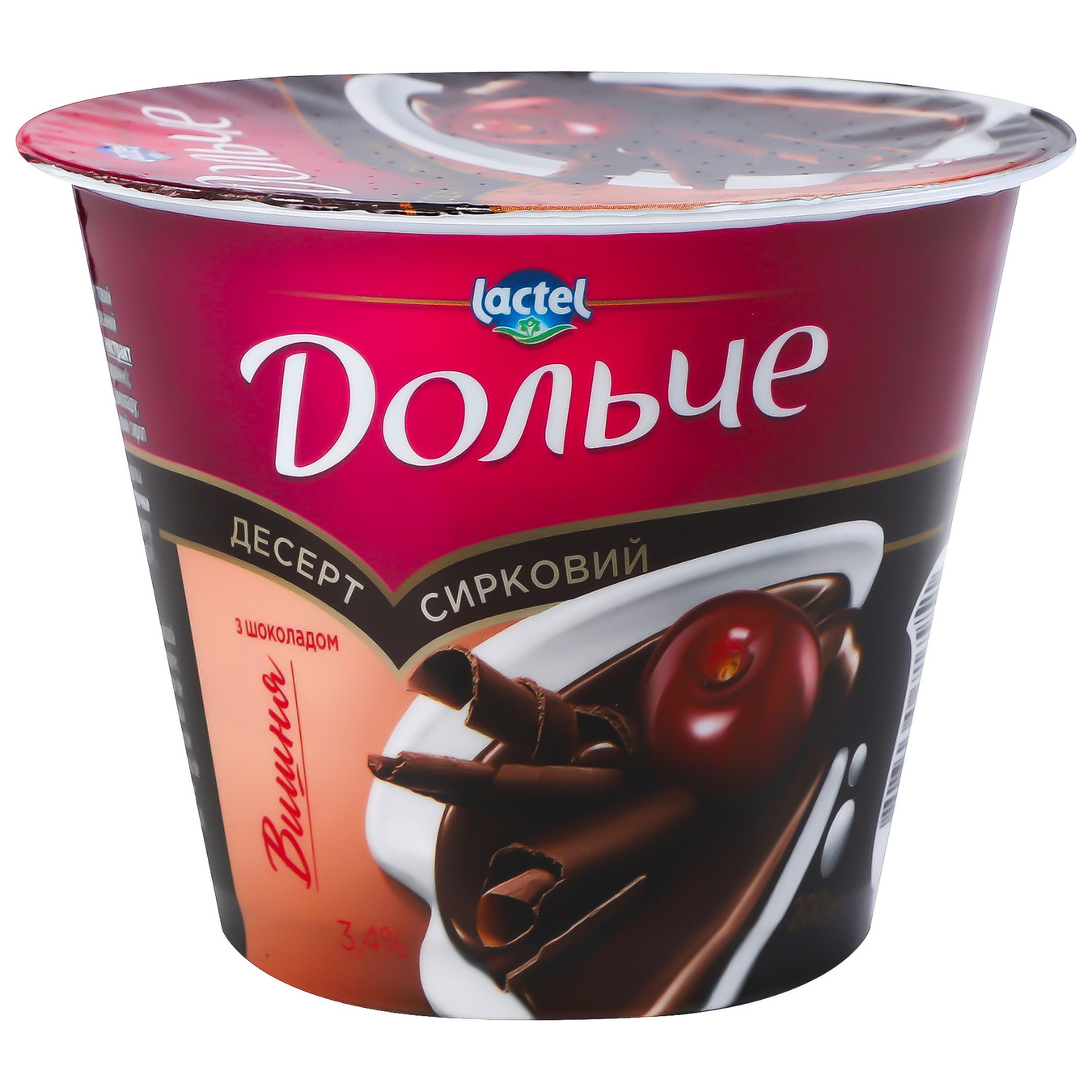 Dolce Cherry Flavored Cottage Cheese Dessert with Chocolate 3,4% 200g 3