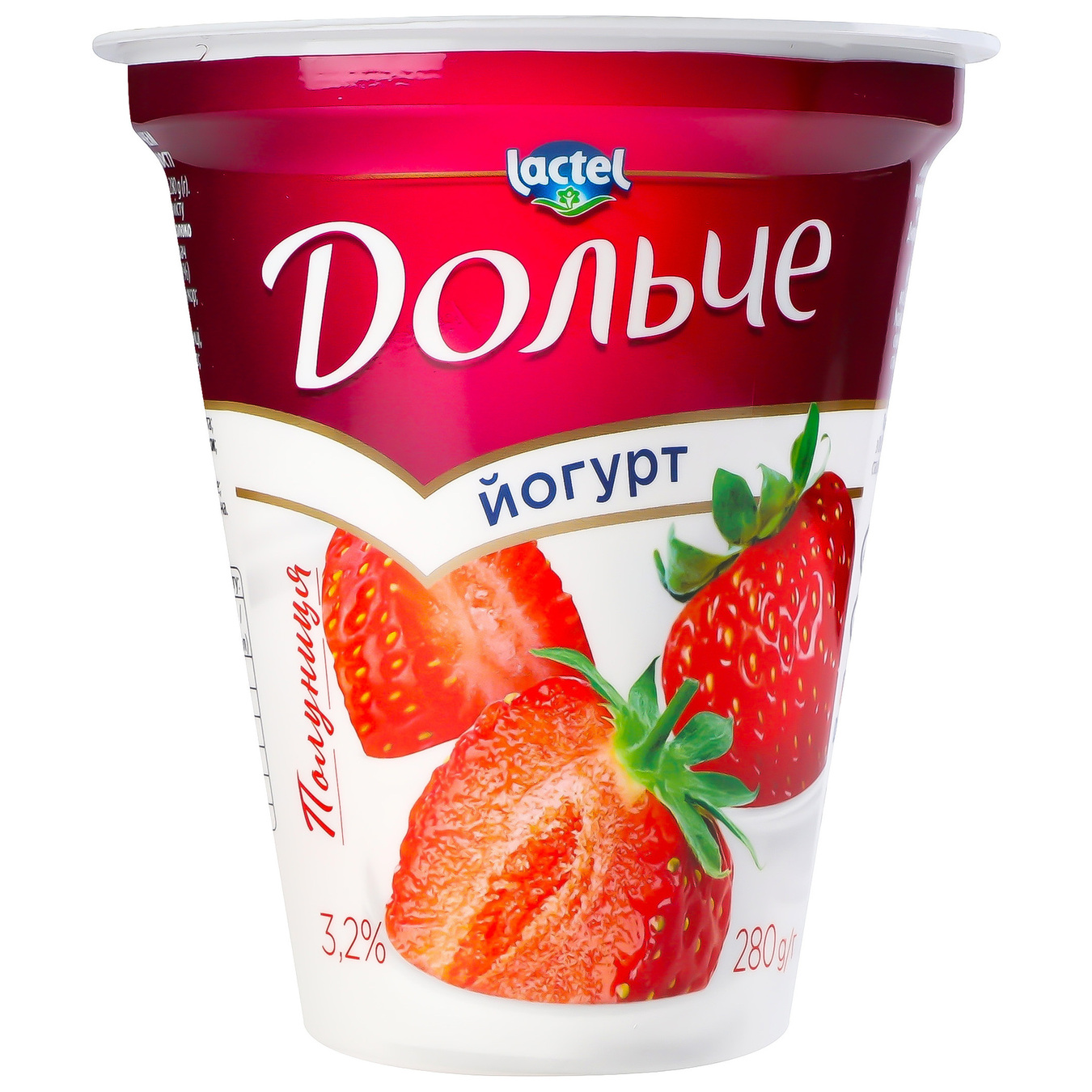 Lactel Dolce Strawberry Flavored Yogurt 3,2% 280g 2