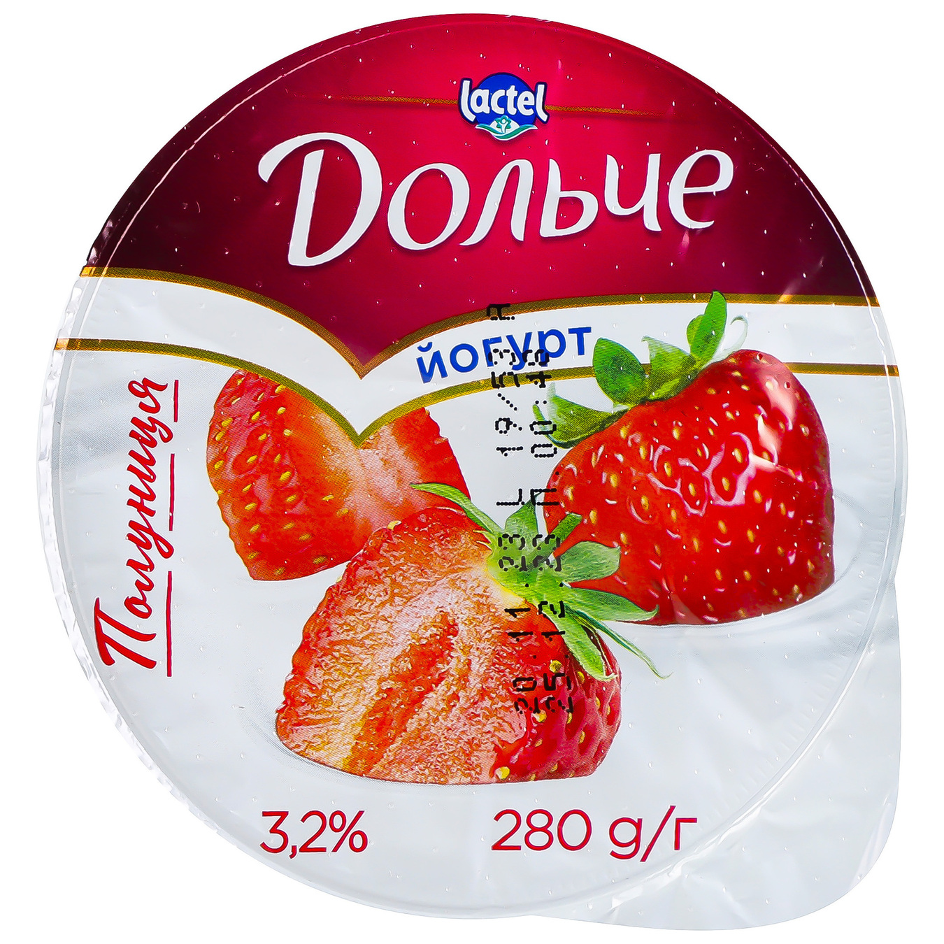 Йогурт Lactel Дольче Полуниця 3,2% 280г 5