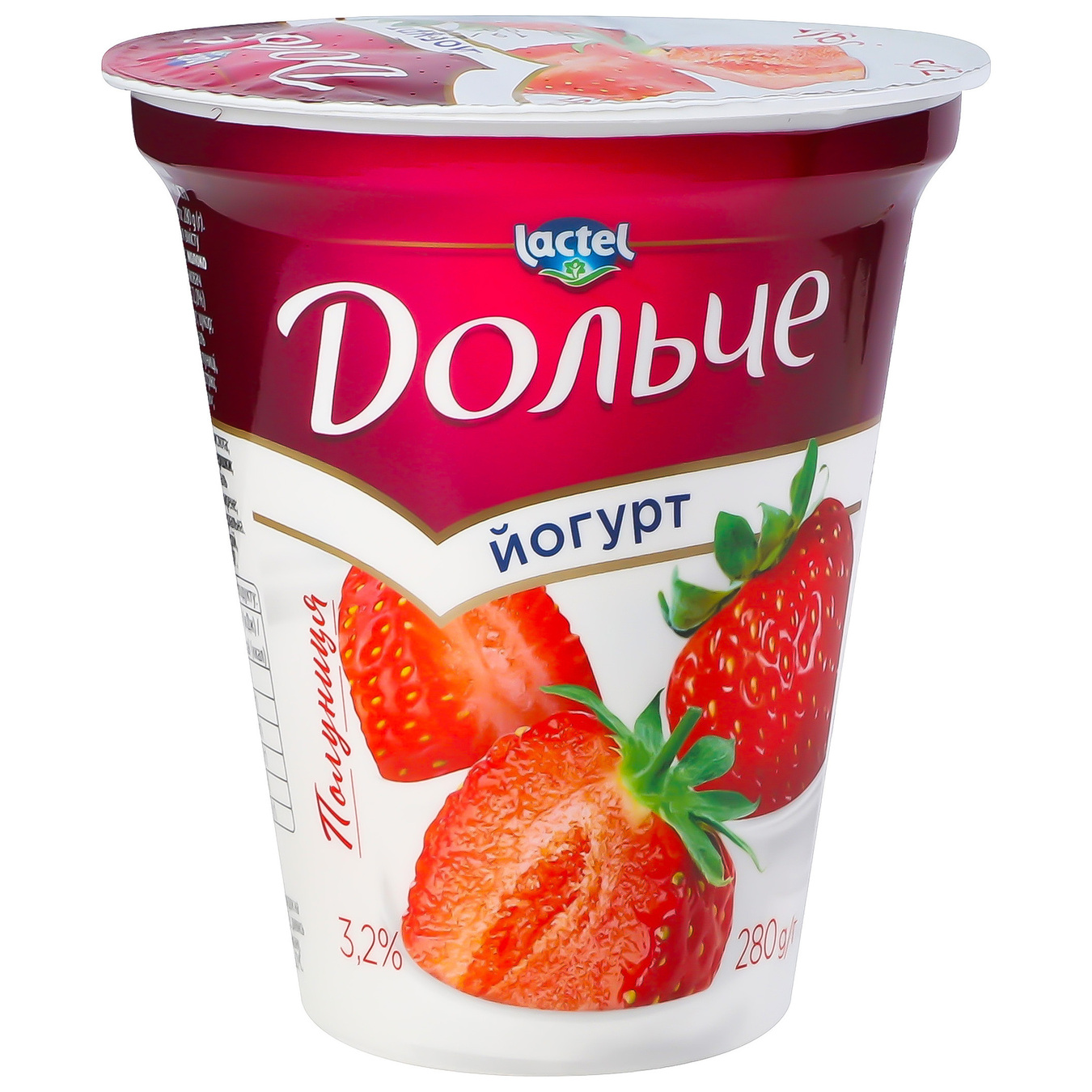 Йогурт Lactel Дольче Полуниця 3,2% 280г 6