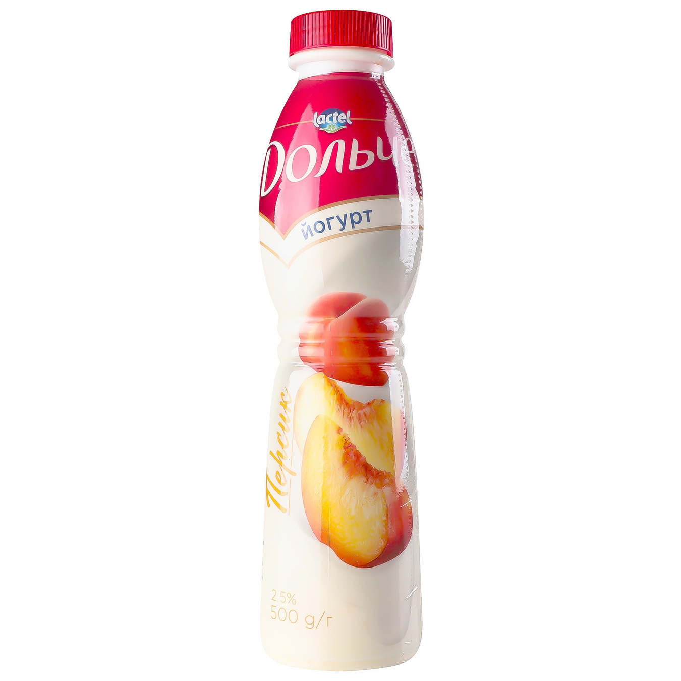 Йогурт Дольче питьевой с наполнителем персик 2,5% 500г 2
