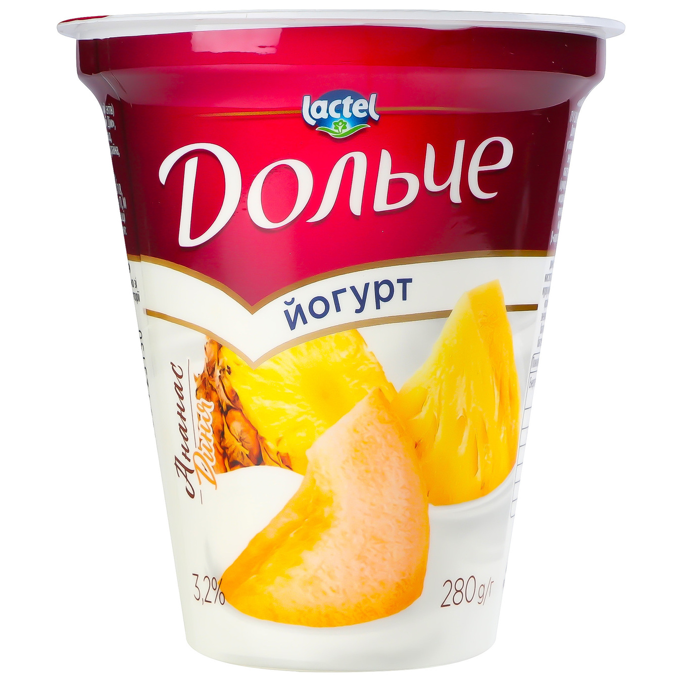 Lactel Dolce Pineapple Melon Flavored Yogurt 3,2% 280g