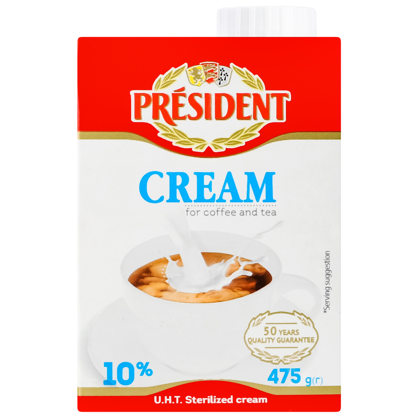 President ultra-pasteurized cream 10% 475g 2