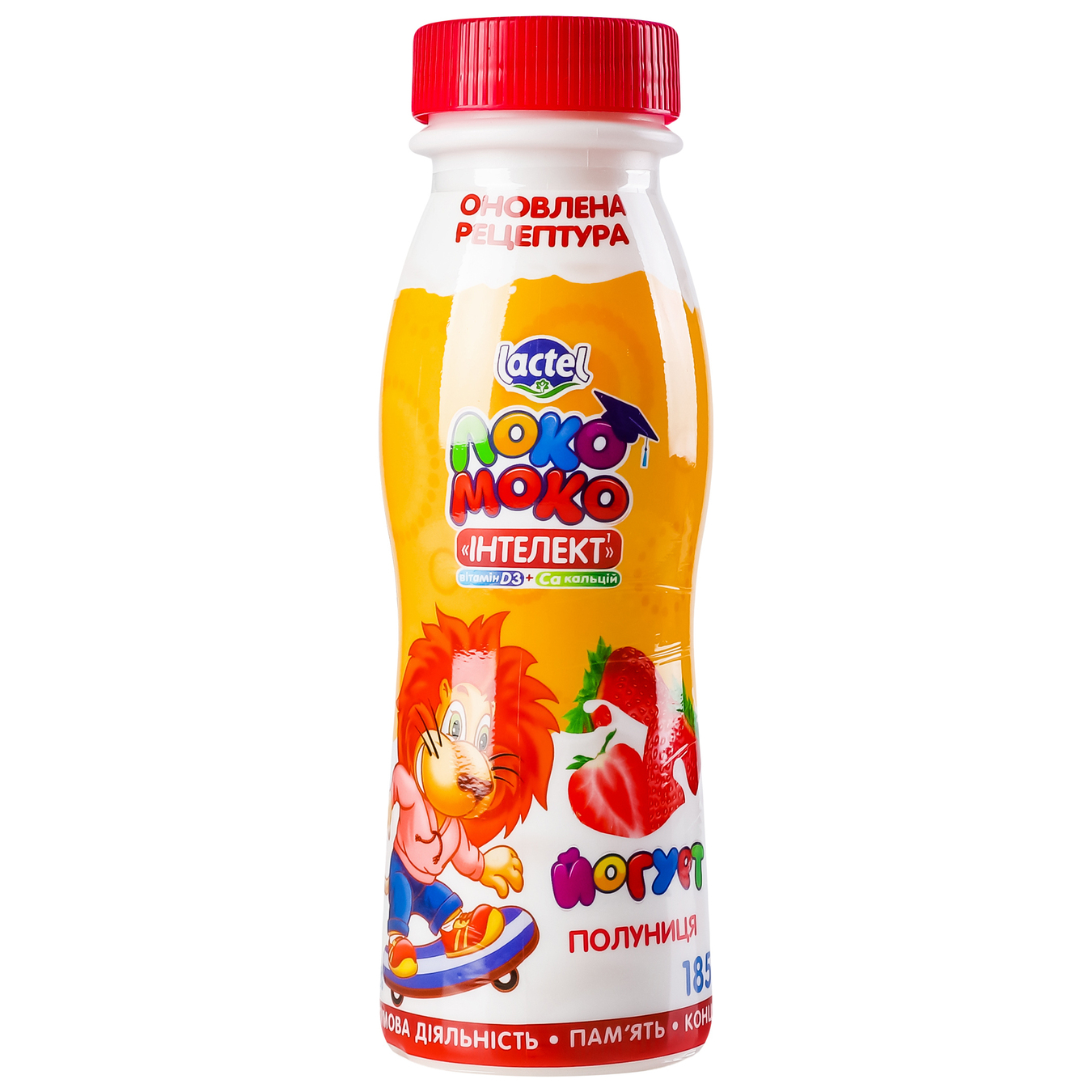 Yogurt Loko Moko with strawberry filler with calcium Omega 3 and vitamin D3 1.5%
