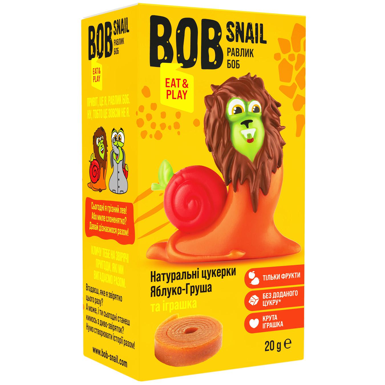 Set of Candies Bob Snail Apple-pear 20g and Toy