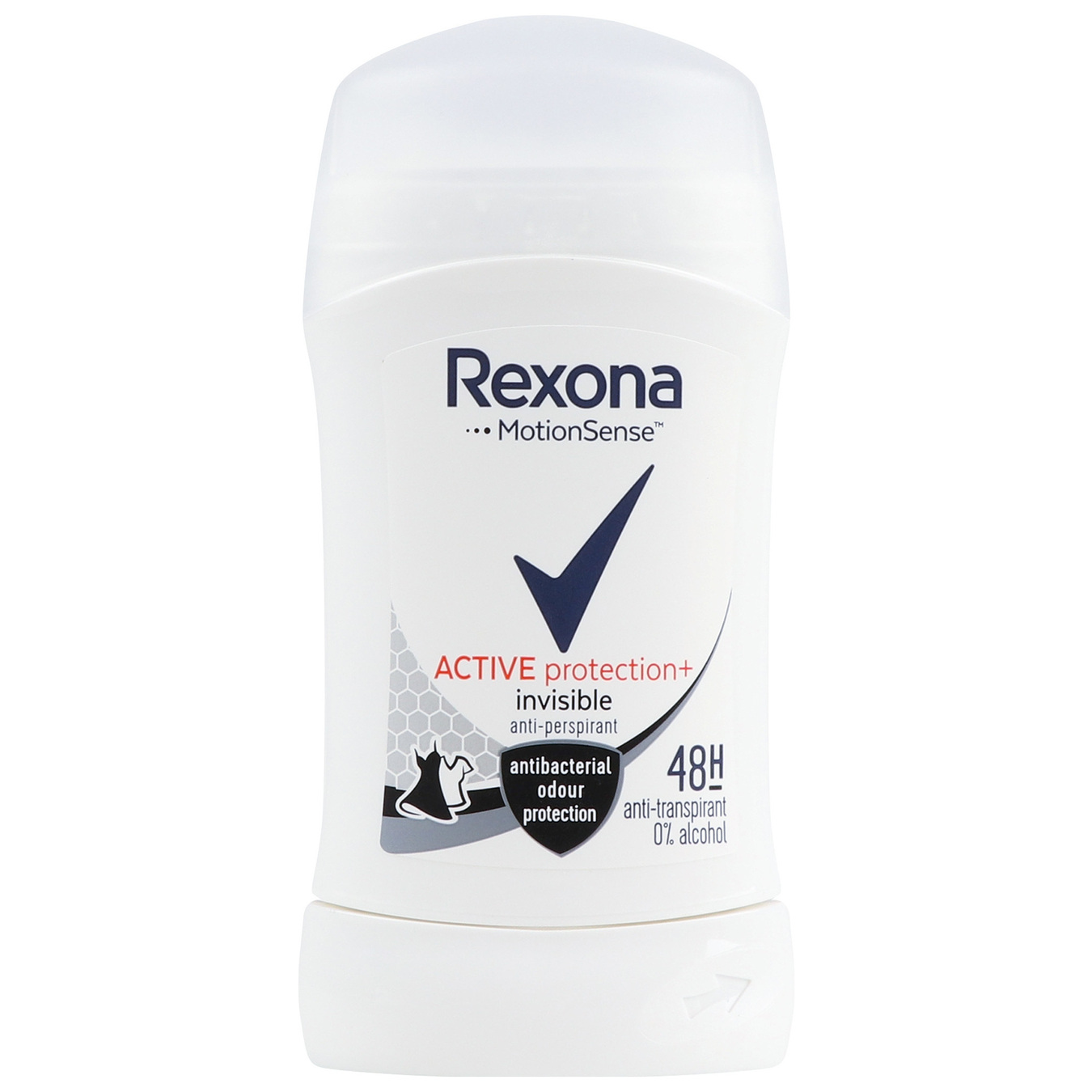 Antiperspirant-pencil Rexona act protection invisible on black and white clothes 40ml 2