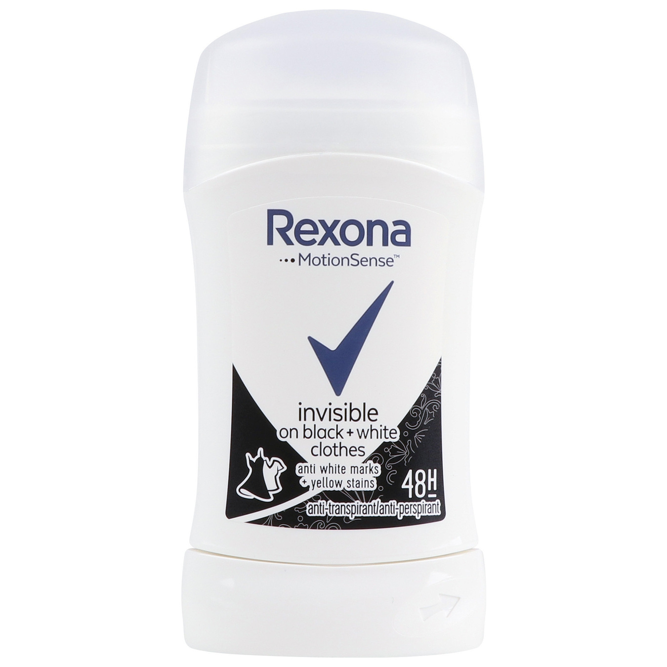 Антиперспирант-карандаш Rexona невидимый на черной и белой одежде 40мл 2