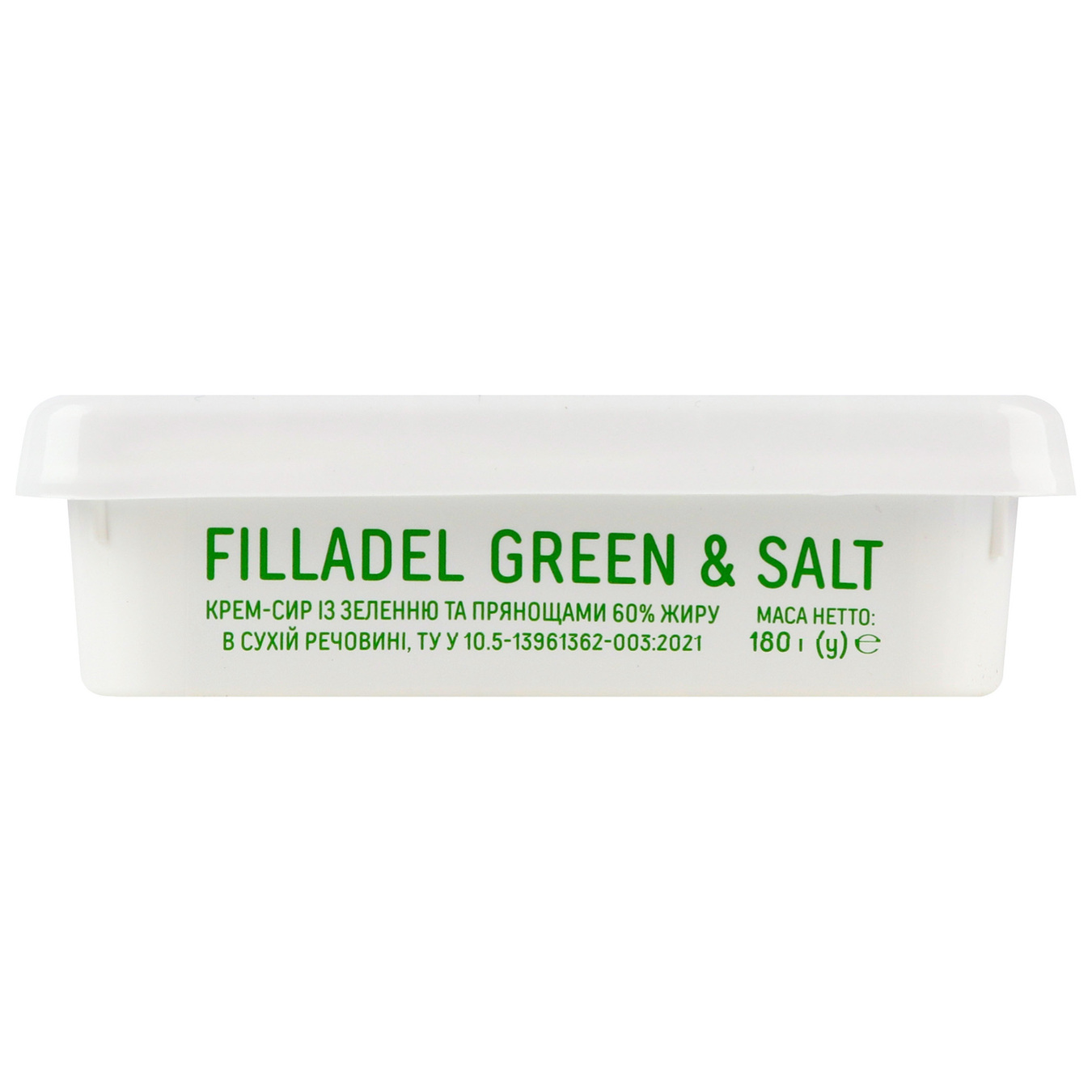 Cream cheese WHITE Green&Salt Filladel 60% 180g 2