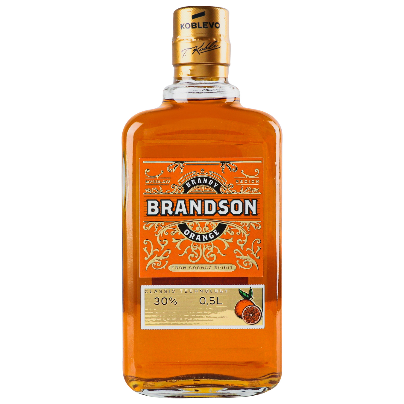 Alcoholic drink Brandson Explosive Orange 30% 0.5 l