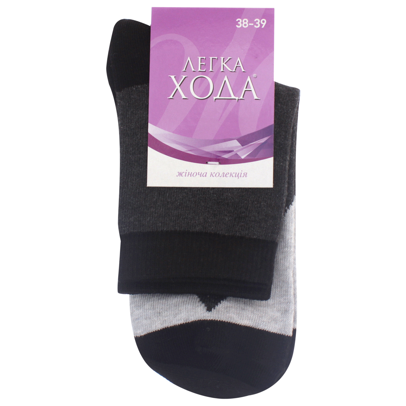 Women's socks Easy walk 5320 gray melange-silver melange size 25
