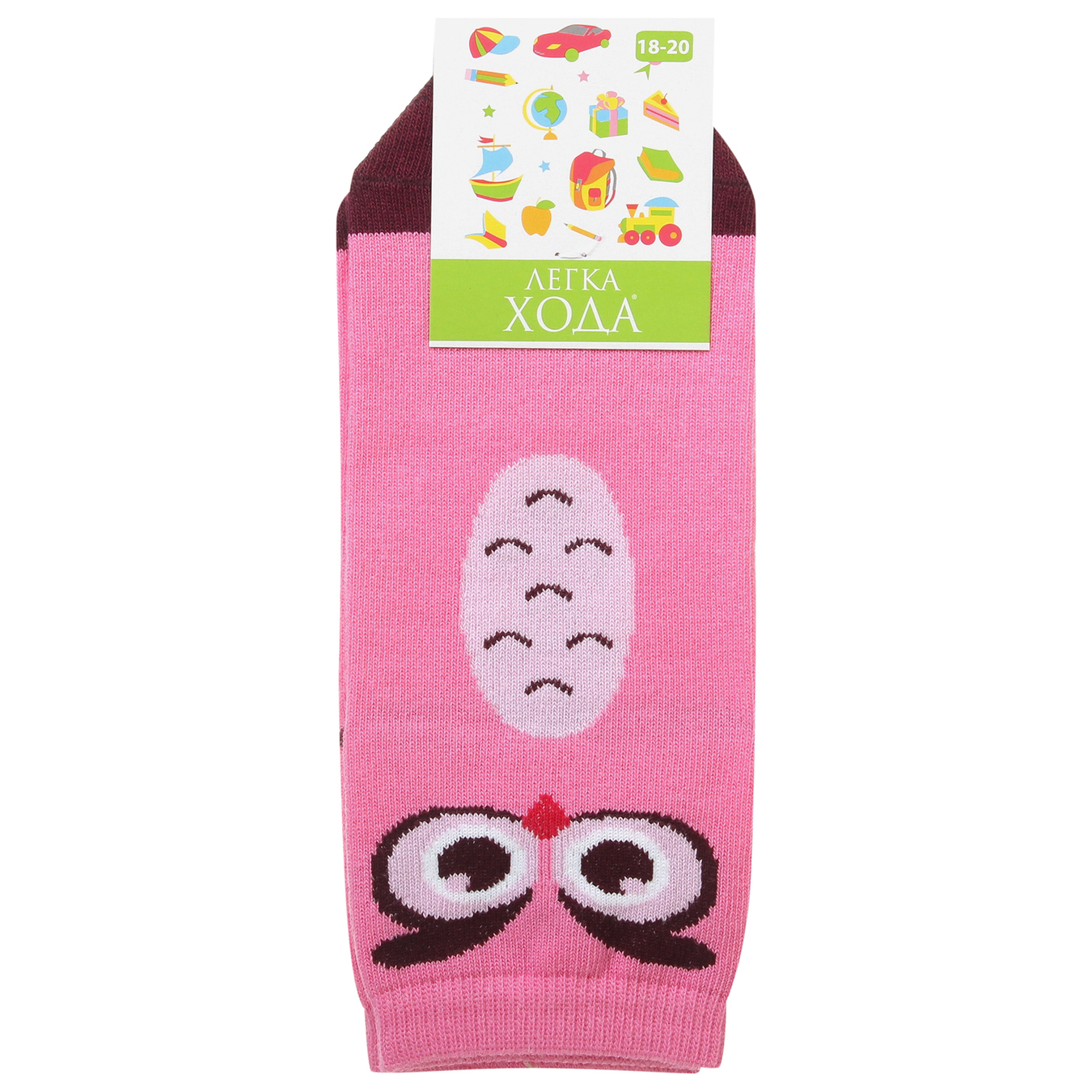 Children's socks Easy walking 9212 pink size 18-20