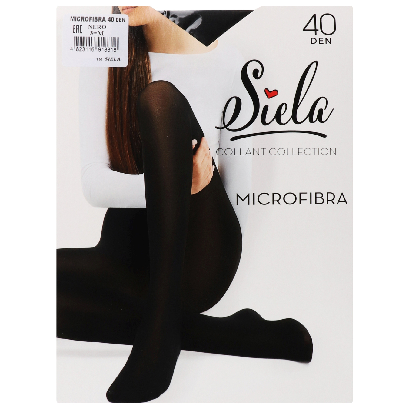 Колготы женские Siela Microfibra 40 den nero размер 3