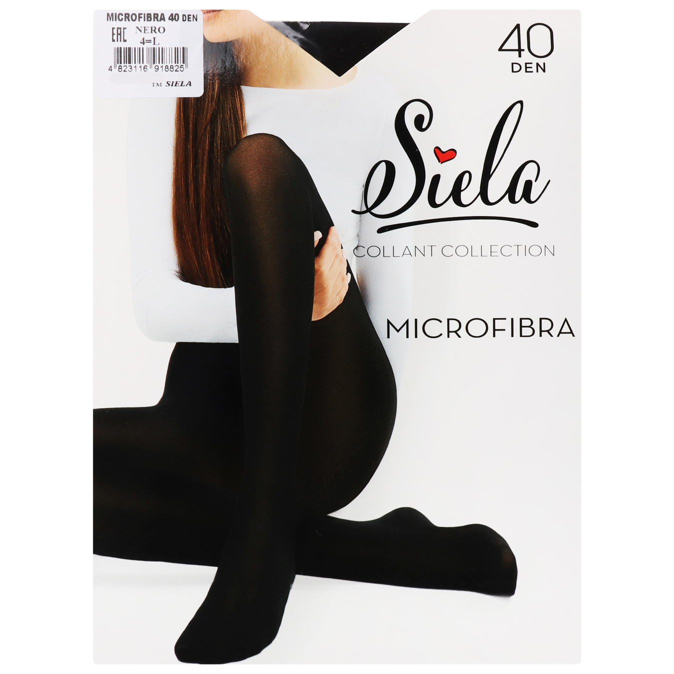 Колготы женские Siela Microfibra 40 den nero размер 4