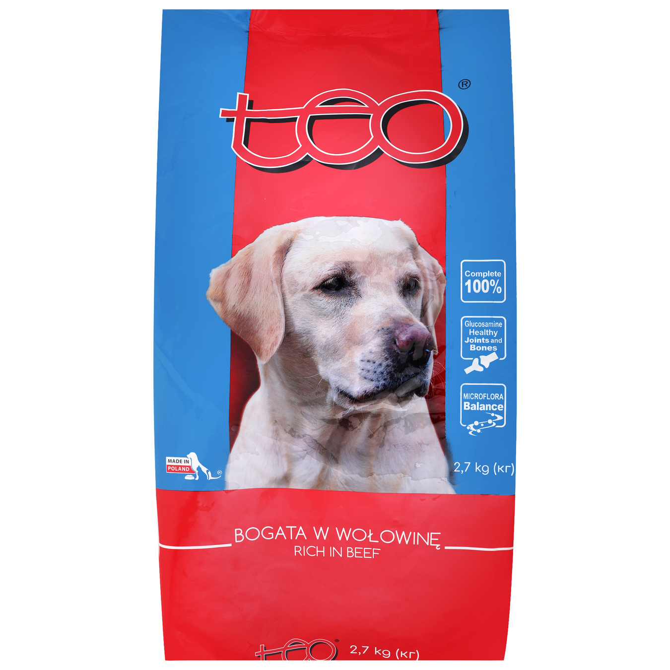 Teo dry dog food with beef 2.7 kg