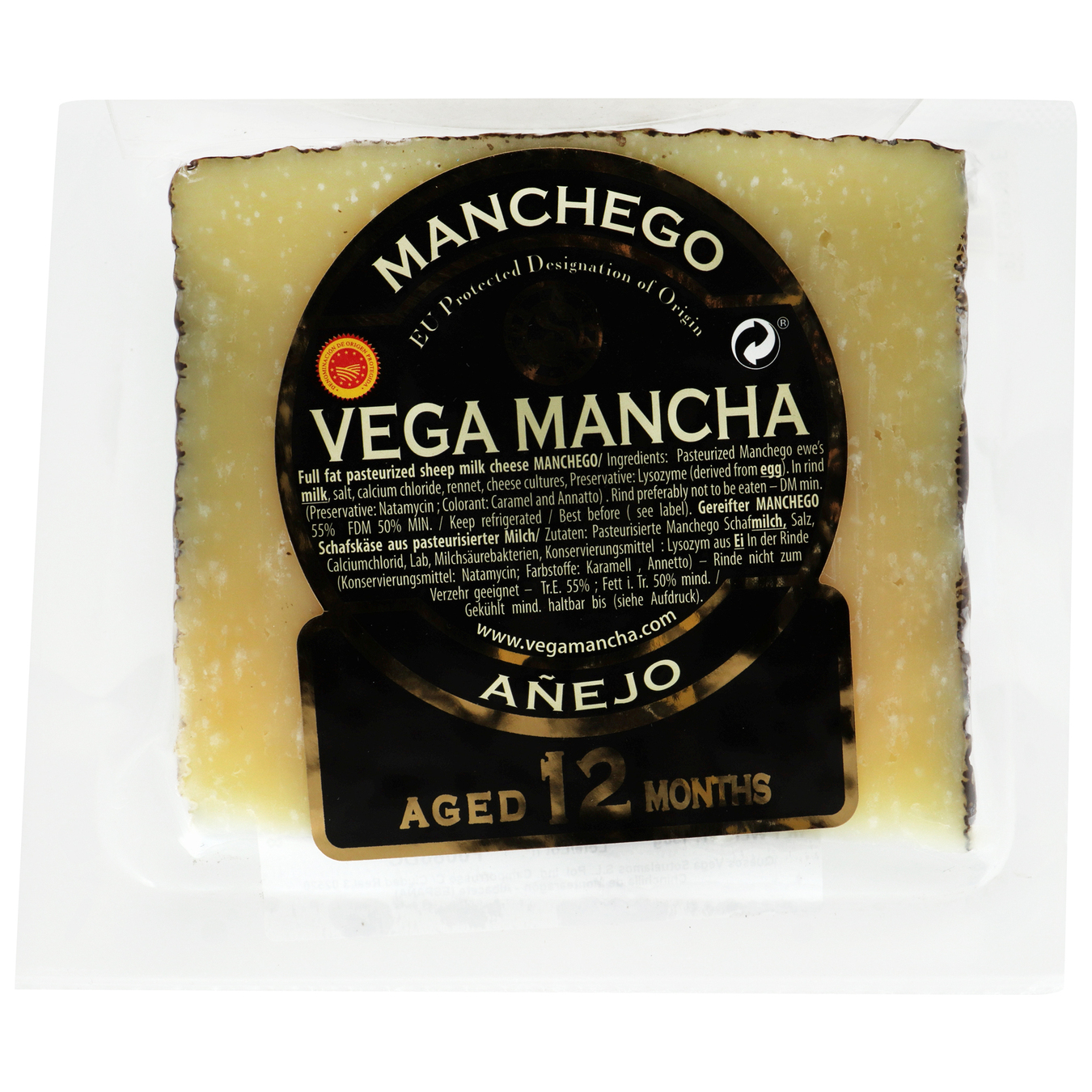 Сыр жесткий Manchego Dop Vega Sotuelamos 10-12 месяцев выдержки 55% 150г