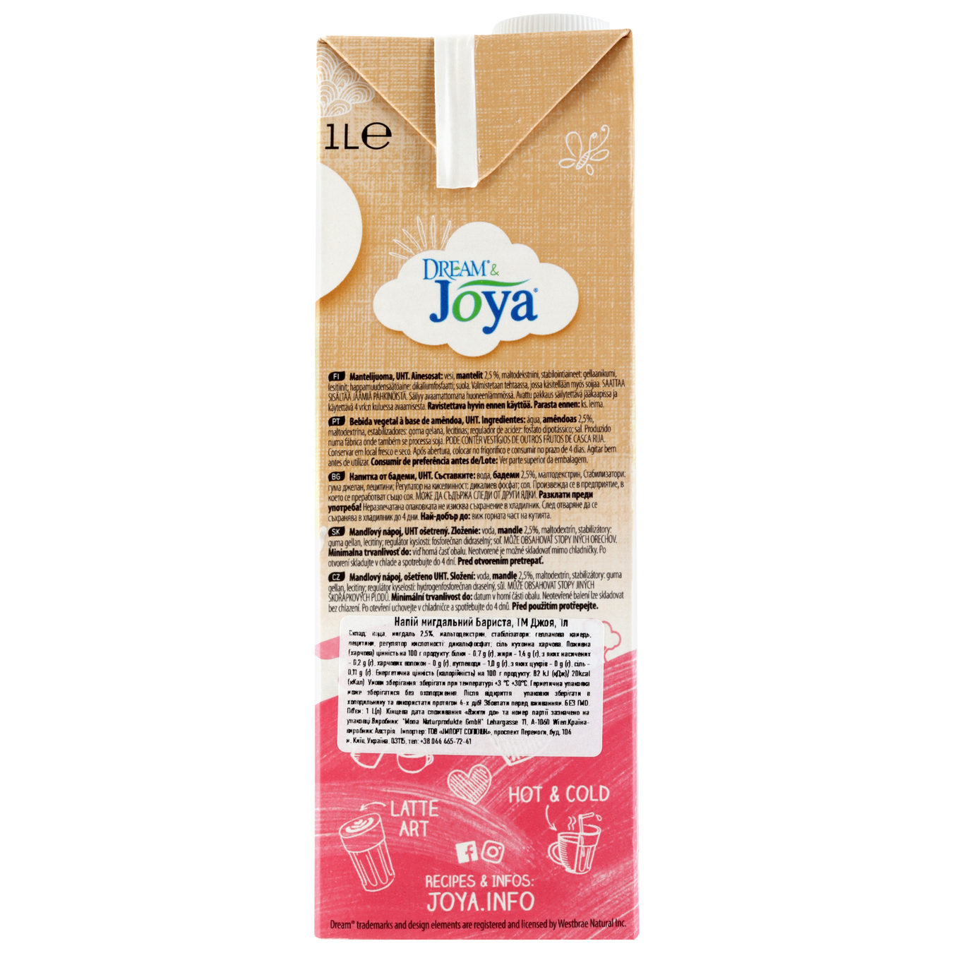 Joya Barista almond drink 1 liter 2