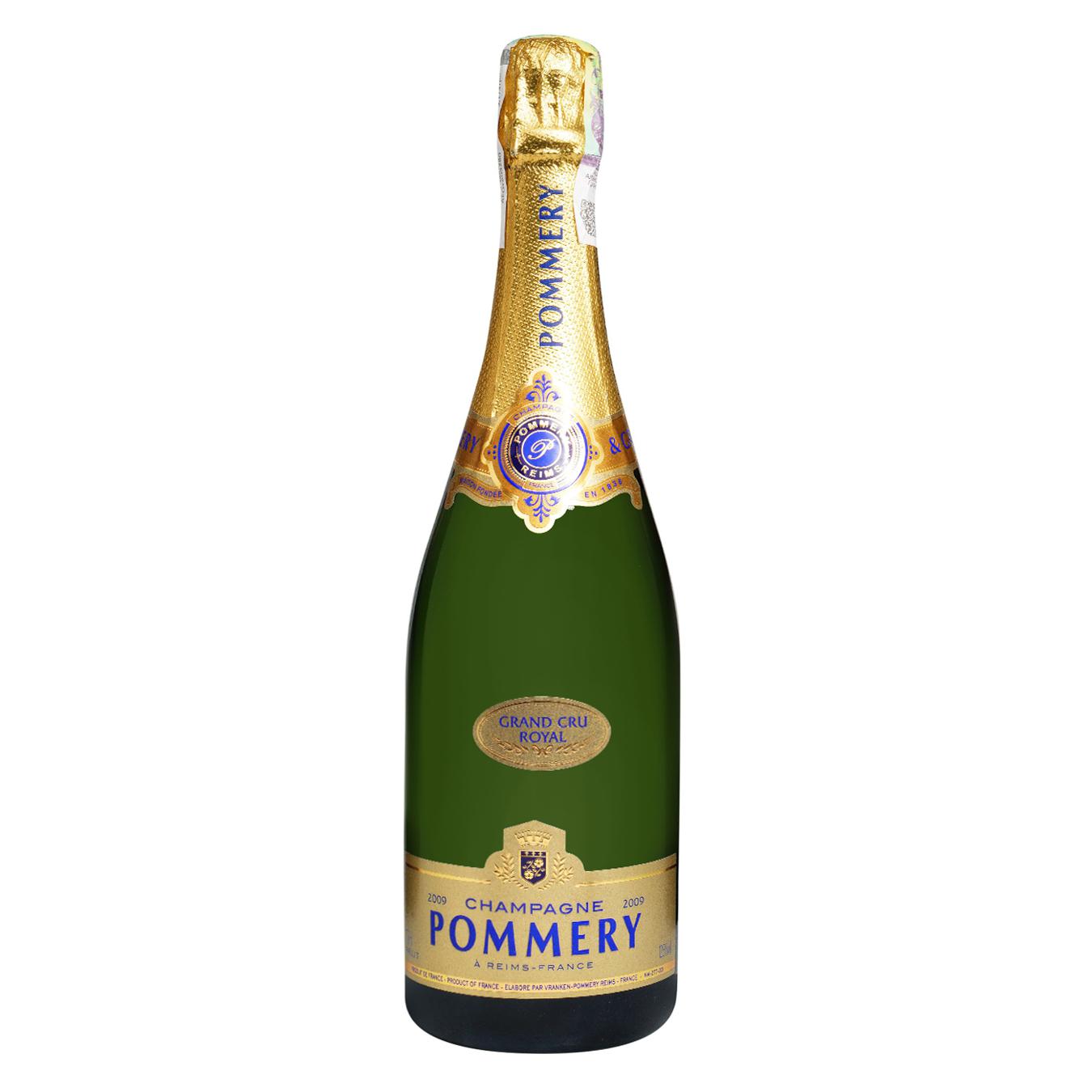 Шампанское Pommery Grand Cru Vintage 2009 белый брют 12,5% 0,75л