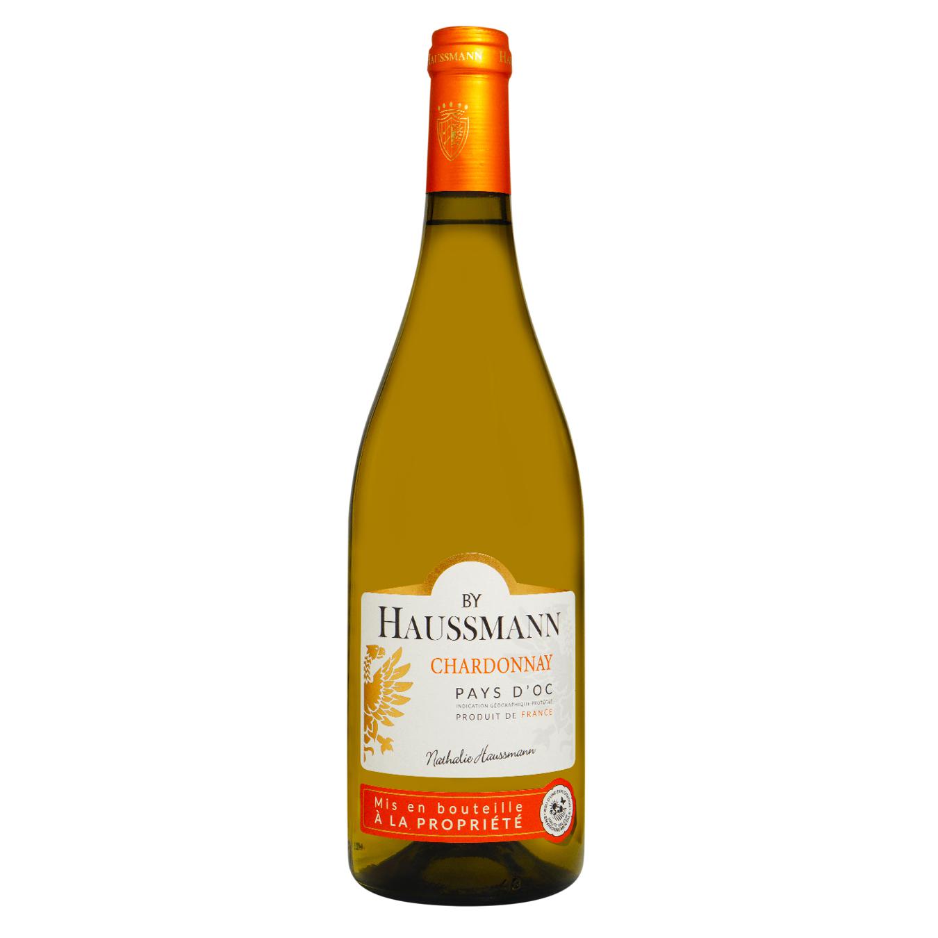 Вино Haussmann Chardonnay белое сухое 13% 0,75л