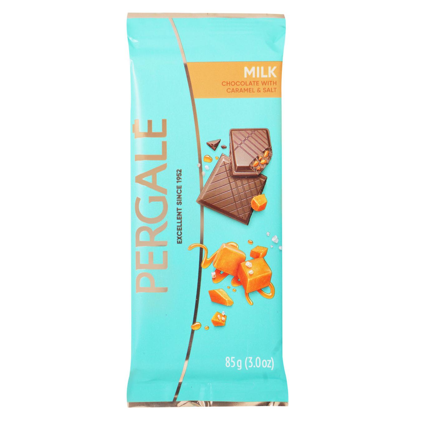Pergale milk chocolate with caramel and salt 85g