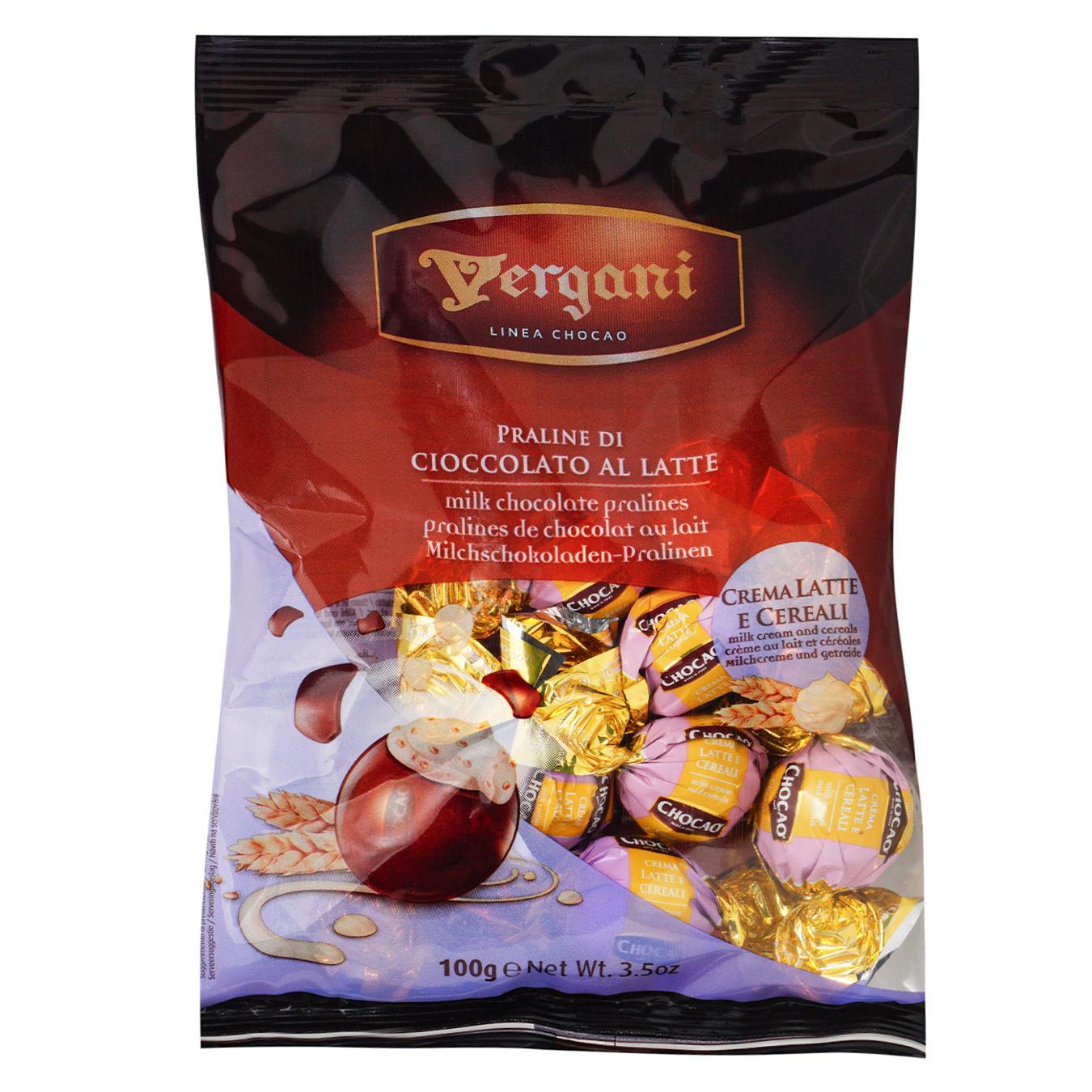 Chocao Vergani candies with hazelnut filling in dark chocolate 100g