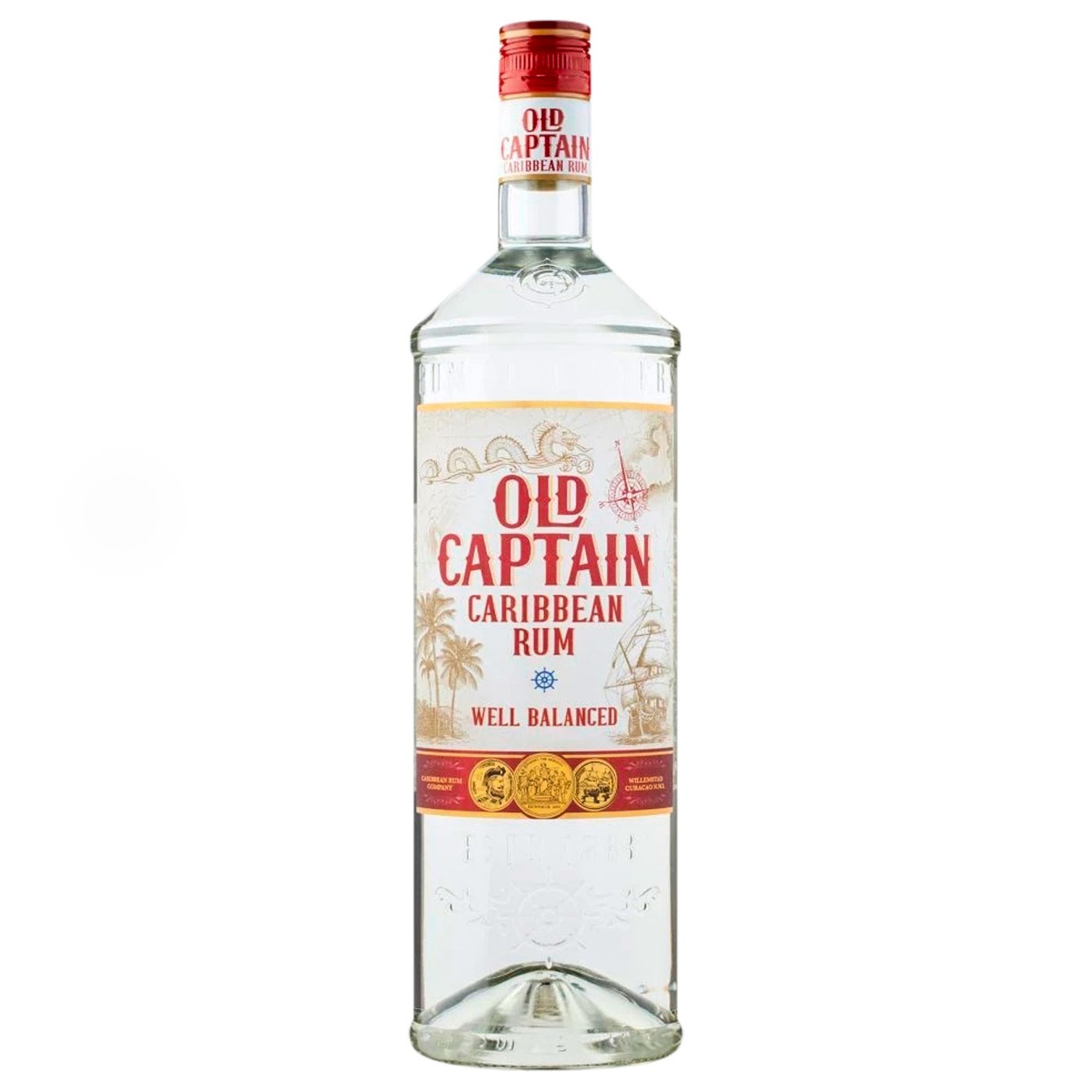 Ром Old Captain Caribbean white 37,5% 0,7л