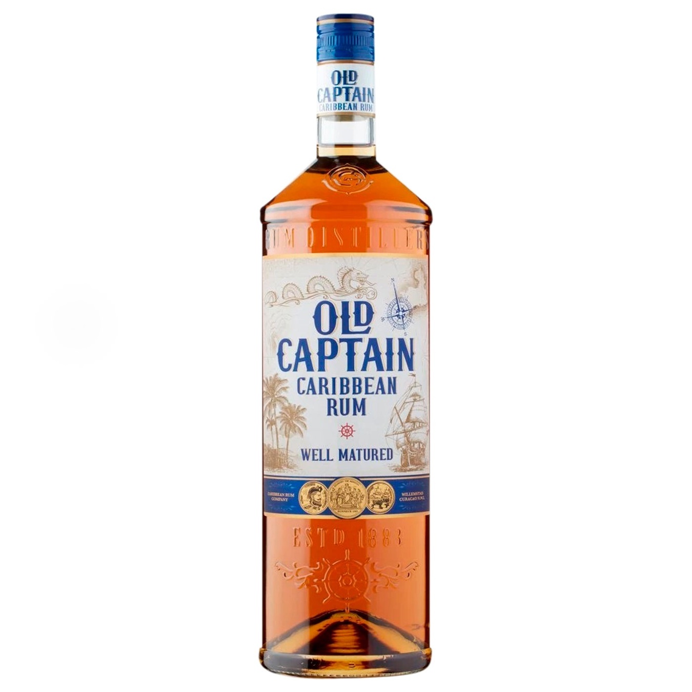 Rum Old Captain Caribbean brown 37.5% 0.7l