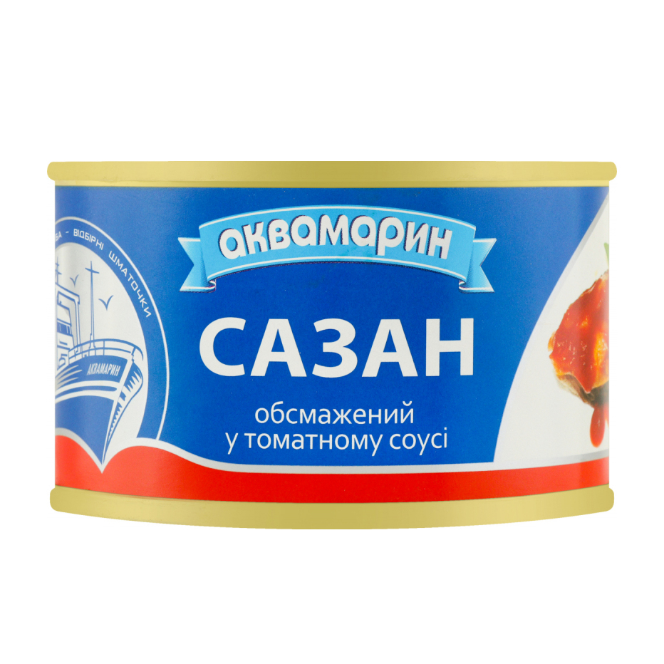 Сазан Аквамарин обжаренный в томатном соусе 230г