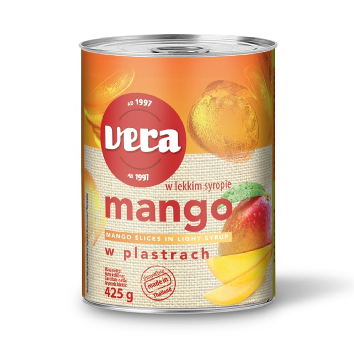 Mango Vera slices in syrup pasteurized 425g
