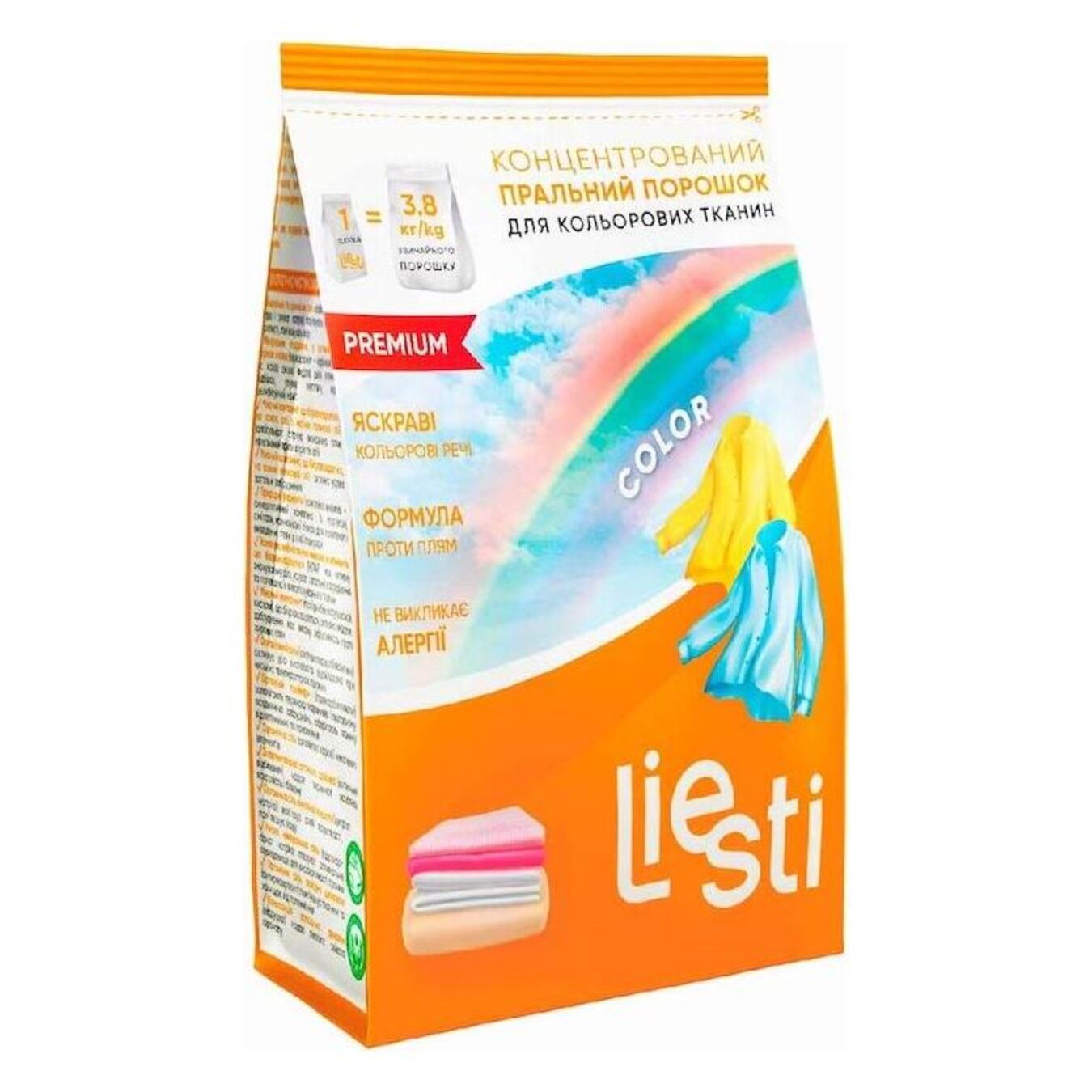 Порошок Liesti Color для стирки цветных тканей концентрированный 1кг.