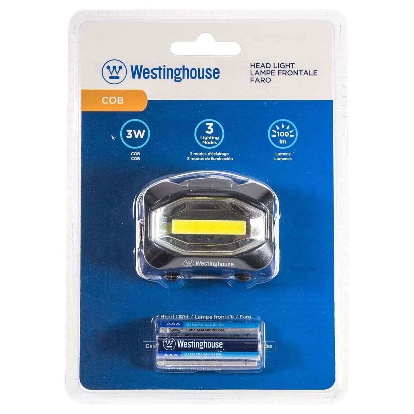 Headlamp Westinghouse WF210 3W(30m) 100Lm+ 3x AAA/LR03 batteries included