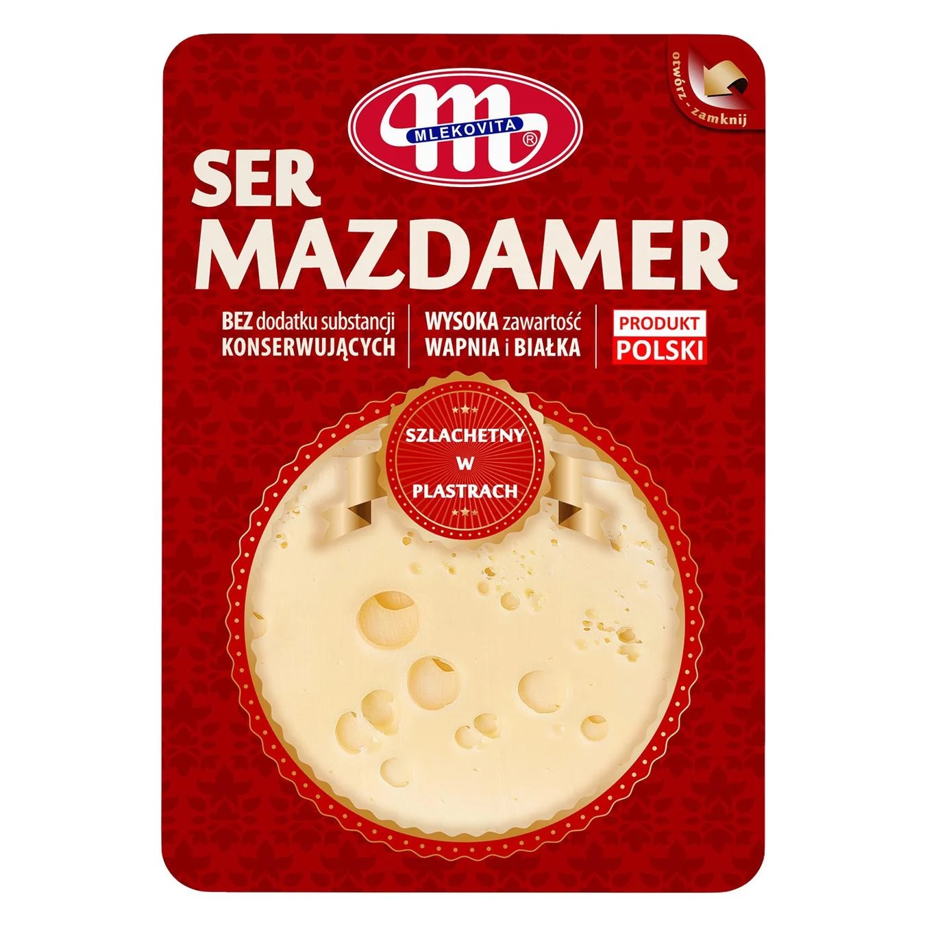 Cheese Mlekovita Mazdamer sliced 45% 150g