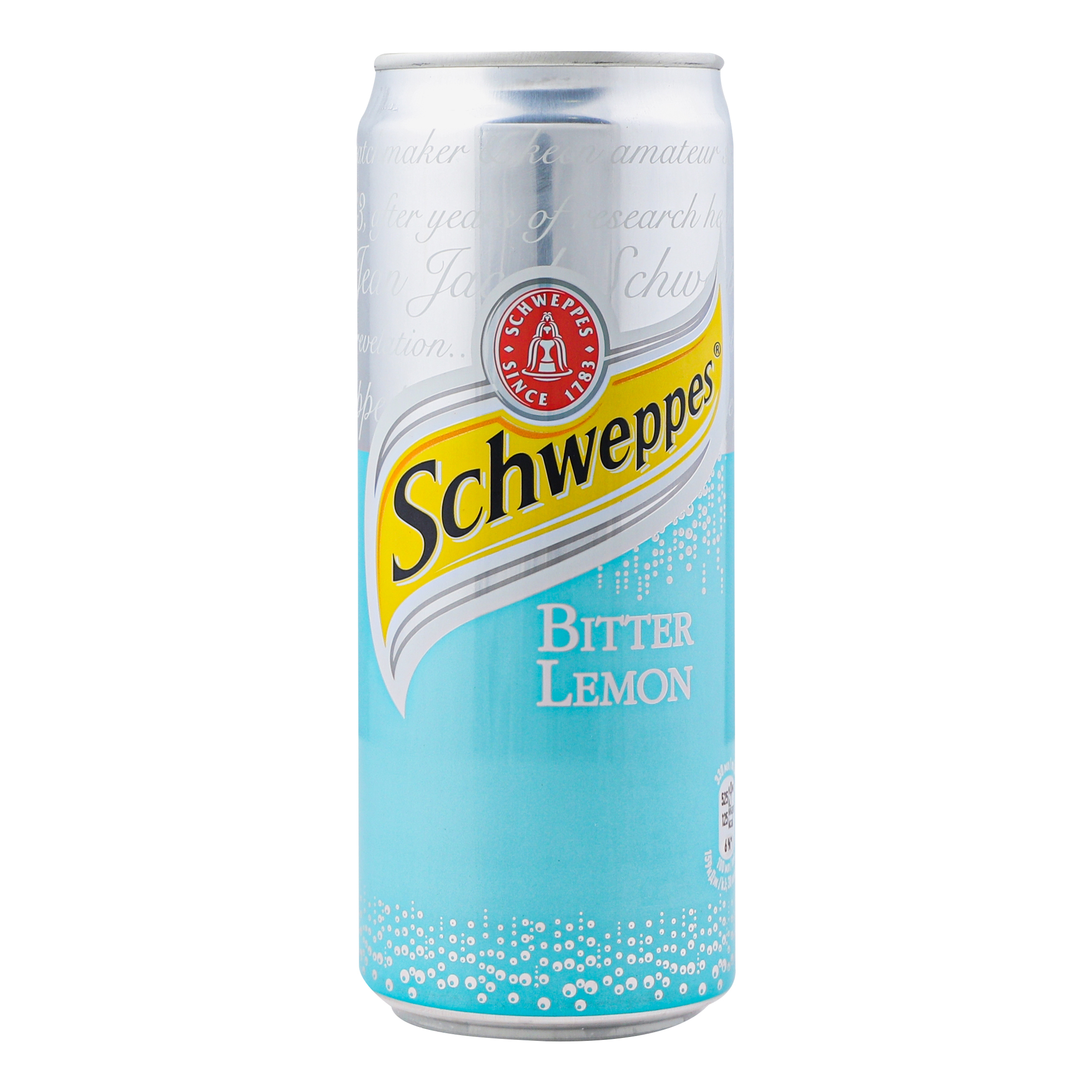 Schweppes Original Bitter Lemon Non-Alcoholic Highly Carbonated Juice Drink 330ml 
