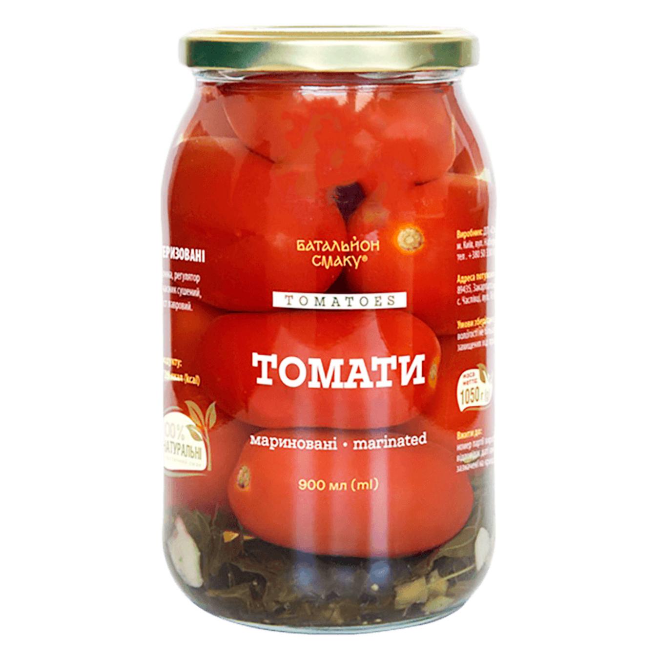 Pickled tomatoes Battalion of taste glass 900 ml