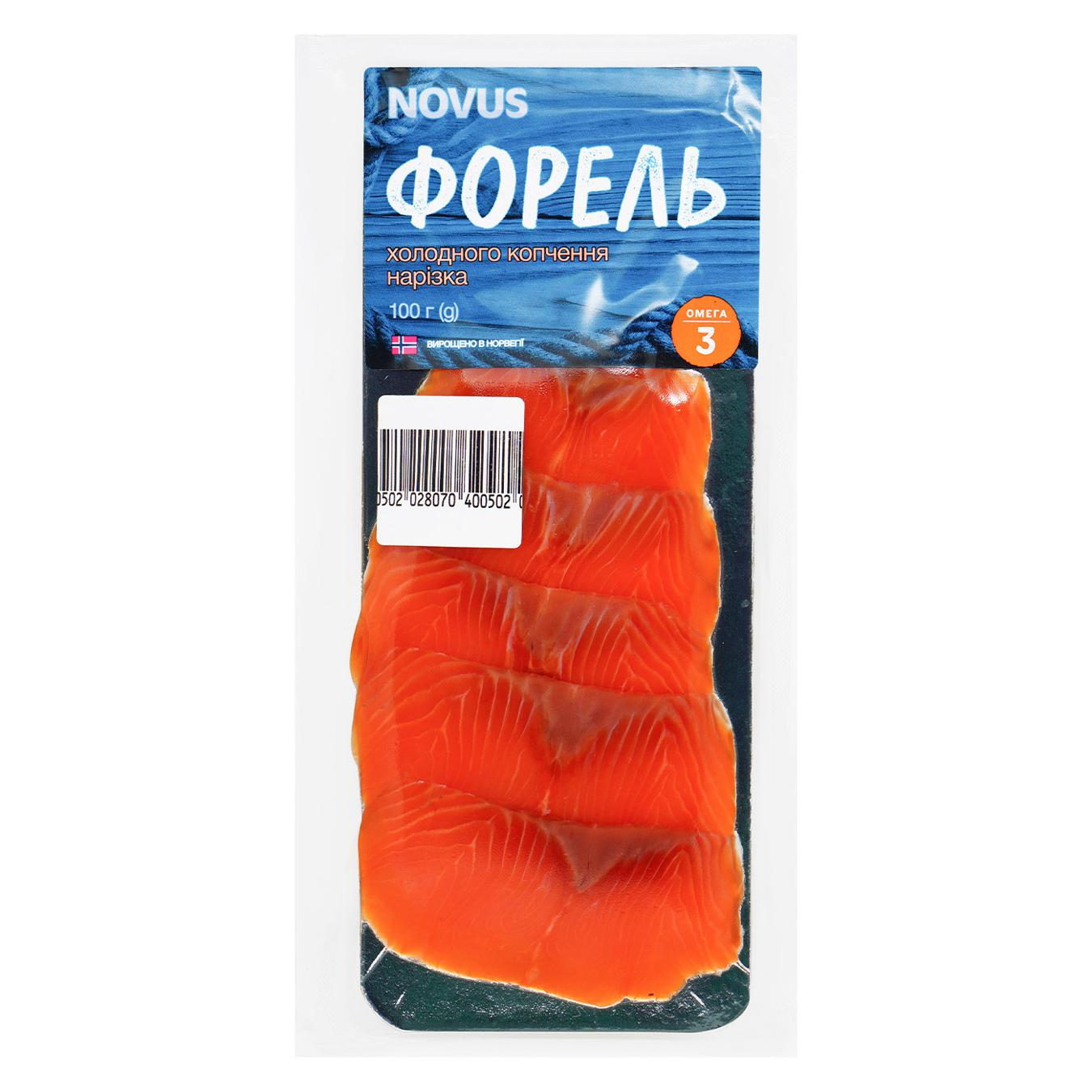 Trout NOVUS cold smoked cut 100g