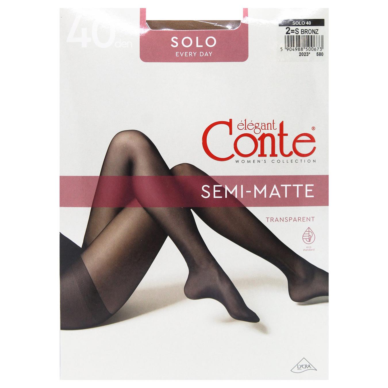 Women's tights Conte Elegant Solo Bronz 40 den size 2