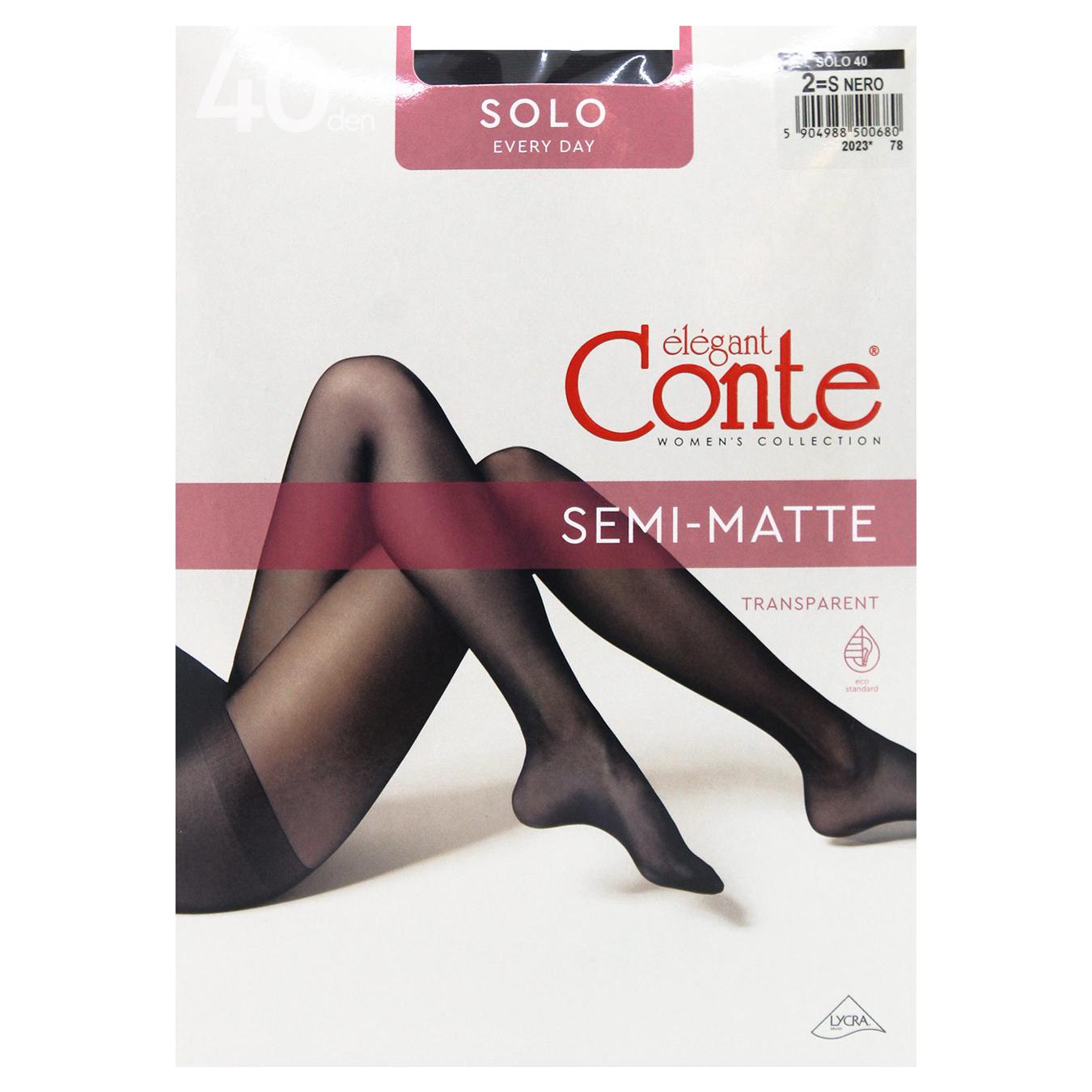 Women's tights Conte Elegant Solo Nero 40 den size 2